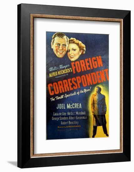 Foreign Correspondent - Movie Poster Reproduction-null-Framed Photo