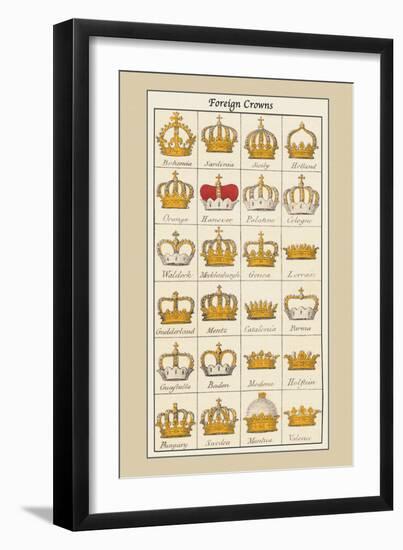 Foreign Crowns: Bohemia, Sardinia-Hugh Clark-Framed Art Print