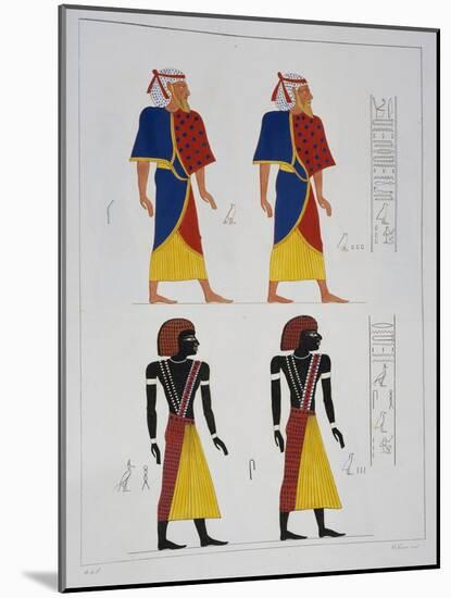 Foreign Men, Plate Clvii from Monuments of Egypt and Nubia, Historical Monuments, 1832-Isack van Ostade-Mounted Giclee Print