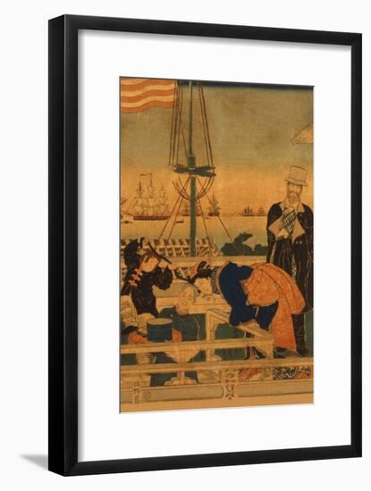 Foreign Mercantile House in Yokohama (Yokohama Ijin Shokan No Zu) No.1-Sadahide Utagawa-Framed Art Print