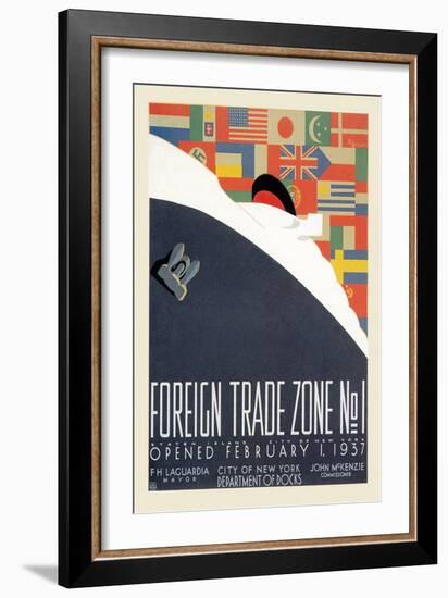 Foreign Trade Zone No. 1: New York City Department of Docks-Martin Weitzman-Framed Art Print