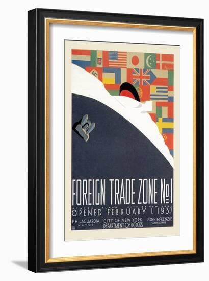 Foreign Trade Zone No. 1: New York City Department of Docks-Martin Weitzman-Framed Art Print