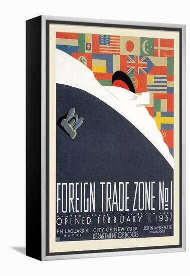 Foreign Trade Zone No. 1: New York City Department of Docks-Martin Weitzman-Framed Stretched Canvas