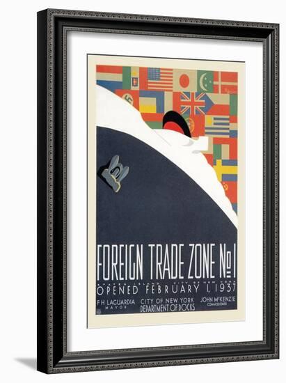 Foreign Trade Zone No. 1: New York City Department of Docks-Martin Weitzman-Framed Art Print