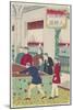 Foreigners at Billiard Game, Late 19th Century-Hiroshige III-Mounted Giclee Print