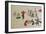 Foreigners Playing Sumo-Kyosai Kawanabe-Framed Giclee Print