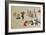 Foreigners Playing Sumo-Kyosai Kawanabe-Framed Giclee Print