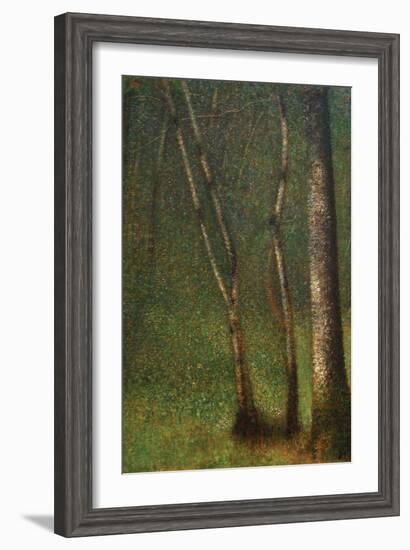 Forest at Pont Aubert-Georges Seurat-Framed Art Print