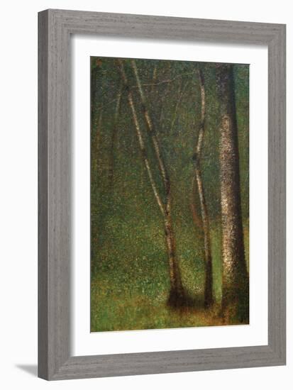 Forest at Pont Aubert-Georges Seurat-Framed Art Print