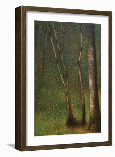 Forest at Pont Aubert-Georges Seurat-Framed Art Print