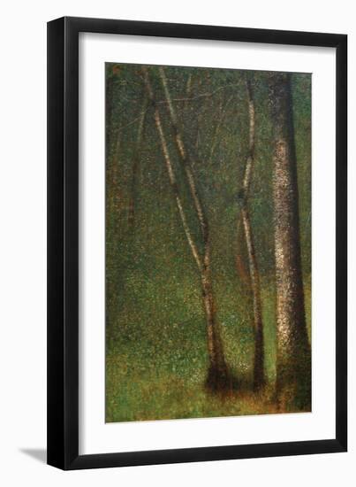 Forest at Pont Aubert-Georges Seurat-Framed Art Print