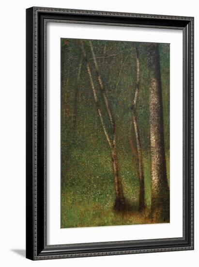 Forest at Pont Aubert-Georges Seurat-Framed Art Print