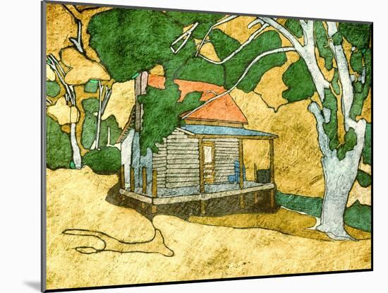 Forest Cabin-Ynon Mabat-Mounted Art Print