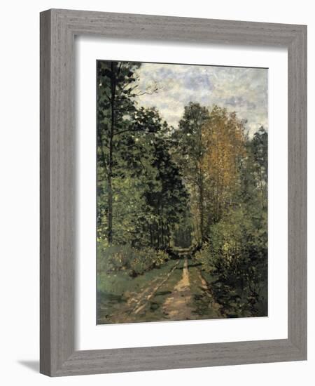 Forest Cart Road-Claude Monet-Framed Giclee Print