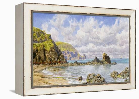 Forest Cove, Cardigan Bay, 1883 (Oil on Canvas)-John Brett-Framed Premier Image Canvas