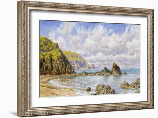 Forest Cove, Cardigan Bay, 1883 (Oil on Canvas)-John Brett-Framed Giclee Print