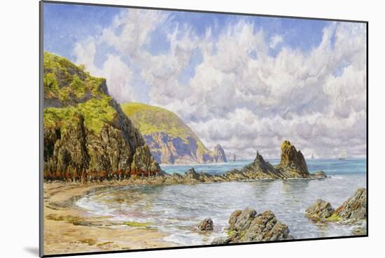 Forest Cove, Cardigan Bay, 1883 (Oil on Canvas)-John Brett-Mounted Giclee Print