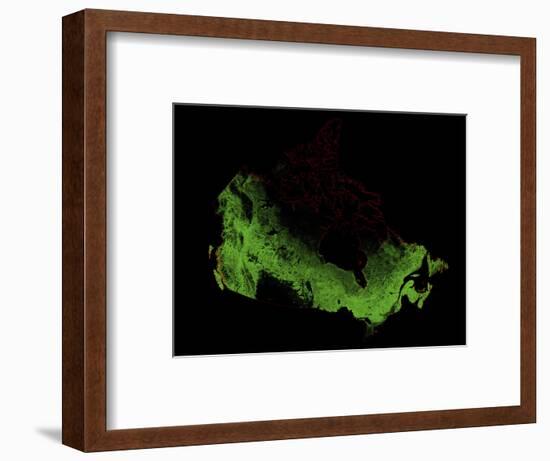 Forest Cover Of Canada-Grasshopper Geography-Framed Giclee Print