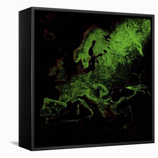 Forest Cover Of Europe-Grasshopper Geography-Framed Stretched Canvas