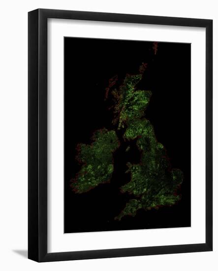 Forest Cover Of The British Isles-Grasshopper Geography-Framed Giclee Print