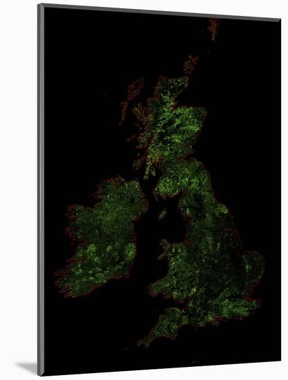 Forest Cover Of The British Isles-Grasshopper Geography-Mounted Giclee Print