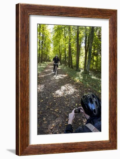 Forest Cycling-Charles Bowman-Framed Photographic Print