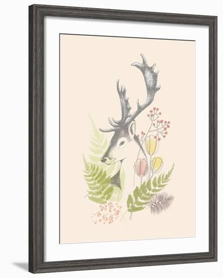 Forest Deer-Laure Girardin Vissian-Framed Giclee Print