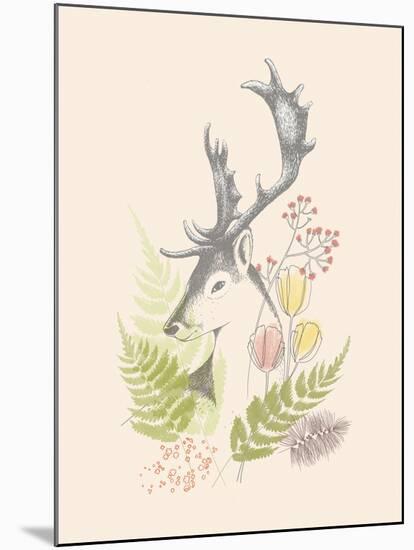 Forest Deer-Laure Girardin Vissian-Mounted Giclee Print