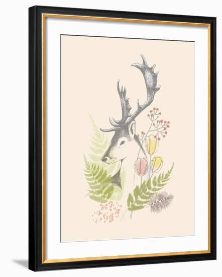 Forest Deer-Laure Girardin Vissian-Framed Giclee Print