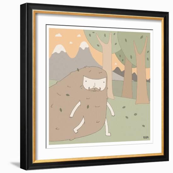 Forest Dude-Reza Farazmand-Framed Art Print