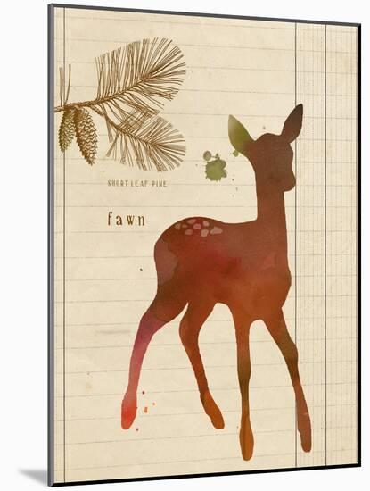 Forest Fawn-Z Studio-Mounted Art Print