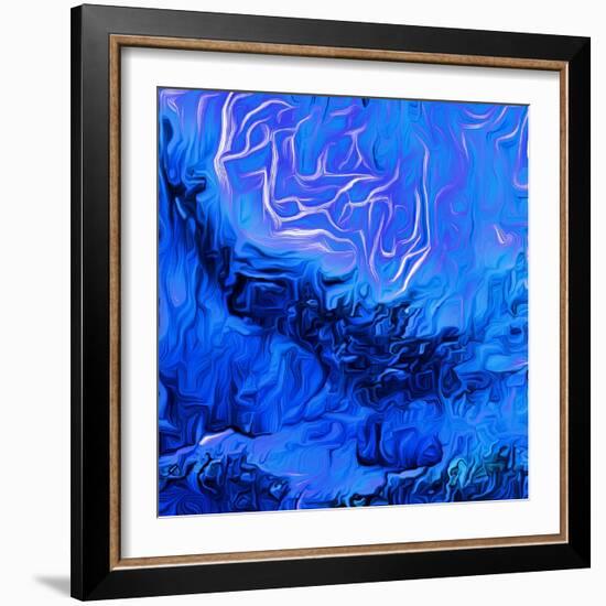 Forest Fire, 2021 (digital)-Scott J. Davis-Framed Giclee Print