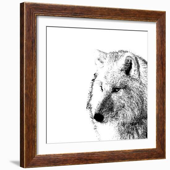 Forest Focus - Wolf-Myriam Tebbakha-Framed Giclee Print