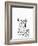 Forest Friends IV Black and White Bear-Elyse DeNeige-Framed Art Print