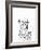 Forest Friends IV Black and White Bear-Elyse DeNeige-Framed Art Print