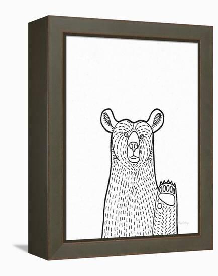 Forest Friends IV Black and White Bear-Elyse DeNeige-Framed Stretched Canvas