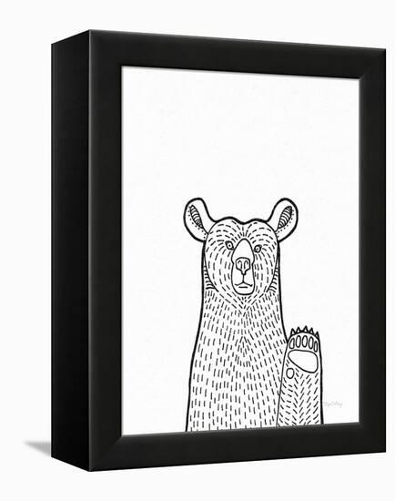 Forest Friends IV Black and White Bear-Elyse DeNeige-Framed Stretched Canvas