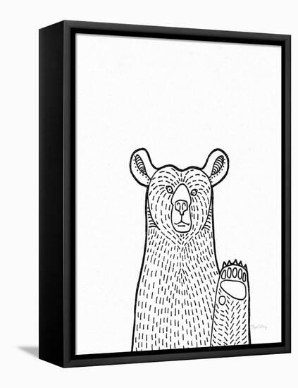 Forest Friends IV Black and White Bear-Elyse DeNeige-Framed Stretched Canvas