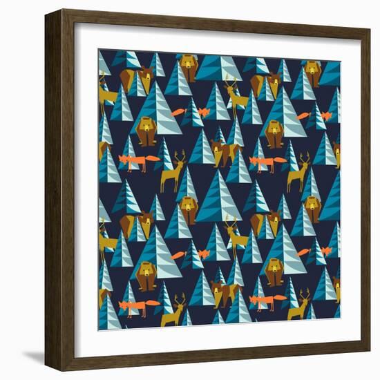 Forest Friends-null-Framed Giclee Print