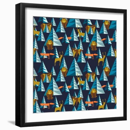 Forest Friends-null-Framed Giclee Print