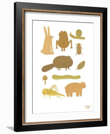 Forest Fun - Ecru-Goodness Gang-Framed Giclee Print