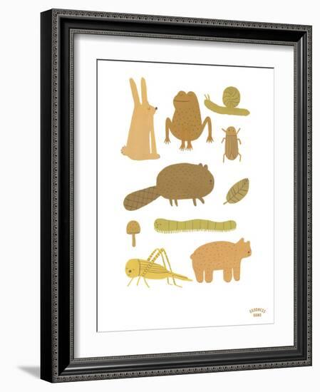 Forest Fun - Ecru-Goodness Gang-Framed Giclee Print