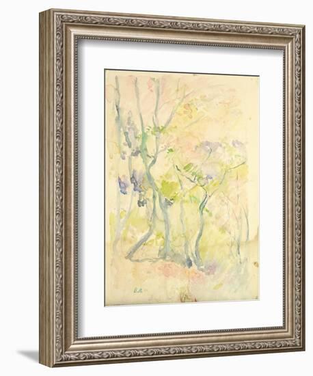 Forest in Fontainebleau, 1893 (W/C on Paper)-Berthe Morisot-Framed Premium Giclee Print