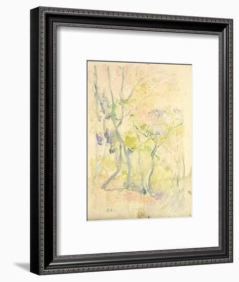 Forest in Fontainebleau, 1893 (W/C on Paper)-Berthe Morisot-Framed Premium Giclee Print