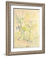 Forest in Fontainebleau, 1893 (W/C on Paper)-Berthe Morisot-Framed Giclee Print