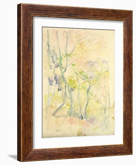 Forest in Fontainebleau, 1893 (W/C on Paper)-Berthe Morisot-Framed Giclee Print
