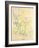 Forest in Fontainebleau, 1893 (W/C on Paper)-Berthe Morisot-Framed Giclee Print