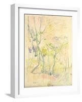 Forest in Fontainebleau, 1893 (W/C on Paper)-Berthe Morisot-Framed Giclee Print