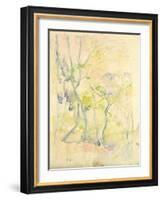 Forest in Fontainebleau, 1893 (W/C on Paper)-Berthe Morisot-Framed Giclee Print