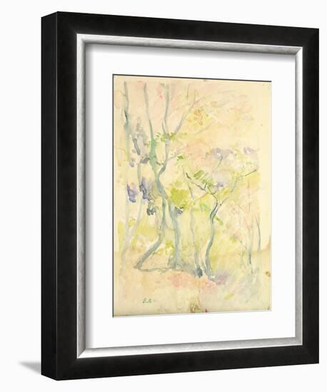 Forest in Fontainebleau, 1893 (W/C on Paper)-Berthe Morisot-Framed Giclee Print